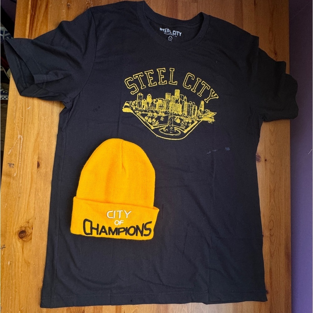 Steel city T-shirt and beanie